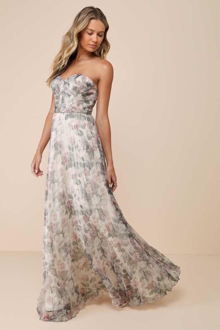 Lulus Most Beautiful Day Organza Maxi Strapless Dress - 2